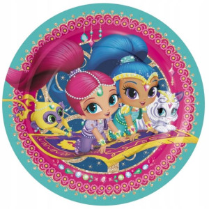 Opłatek Na Tort 20cm Shimmer I Shine Twój Napis