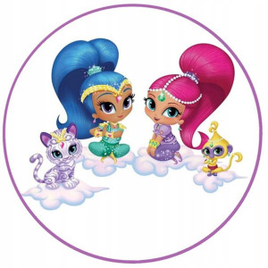 Opłatek Na Tort 20cm Shimmer I Shine Twój Napis