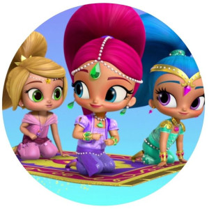 Opłatek Na Tort 20cm Shimmer I Shine Twój Napis