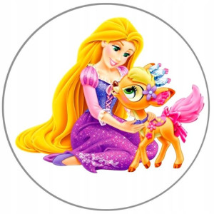 Opłatek Na Tort 20cm Roszpunka Zaplątani Disney