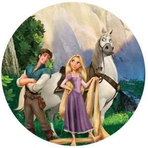 Opłatek Na Tort 20cm Roszpunka Zaplątani Disney