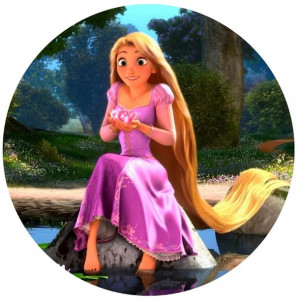Opłatek Na Tort 20cm Roszpunka Zaplątani Disney