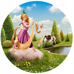 Opłatek Na Tort 20cm Roszpunka Zaplątani Disney