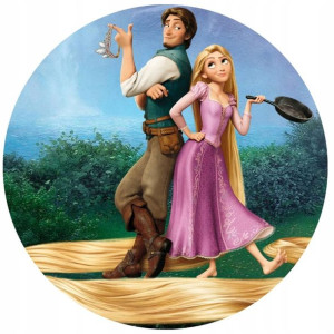 Opłatek Na Tort 20cm Roszpunka Zaplątani Disney