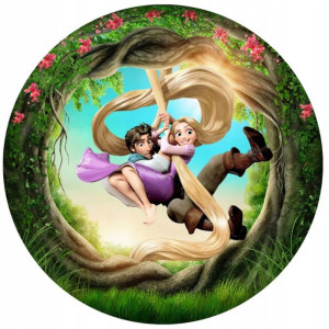 Opłatek Na Tort 20cm Roszpunka Zaplątani Disney