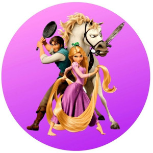 Opłatek Na Tort 20cm Roszpunka Zaplątani Disney