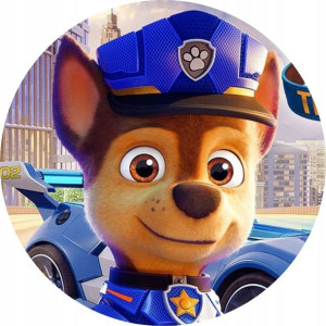 Opłatek Na Tort 20cm Psi Patrol Film Chase Napis