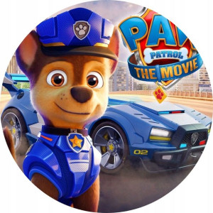 Opłatek Na Tort 20cm Psi Patrol Film Chase Napis