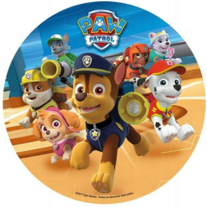 Opłatek Na Tort 20cm Psi Patrol Postacie Napis Paw