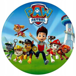 Opłatek Na Tort 20cm Psi Patrol Postacie Chase Paw