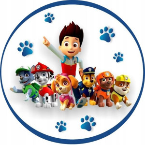 Opłatek Na Tort 20cm Psi Patrol Postacie Napis Paw