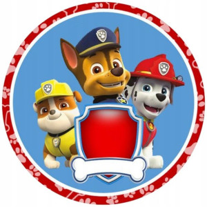 Opłatek Na Tort 20cm Psi Patrol Chase Postać Napis