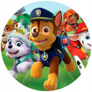 Opłatek Na Tort 20cm Psi Patrol Chase Postać Napis