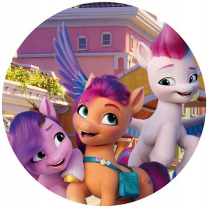 Opłatek Na Tort 20cm My Little Pony Twój Napis