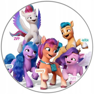 Opłatek Na Tort 20cm My Little Pony Twój Napis