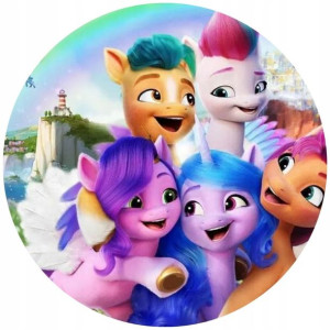 Opłatek Na Tort 20cm My Little Pony Twój Napis