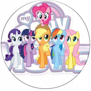 Opłatek Na Tort 20cm My Little Pony Twój Napis
