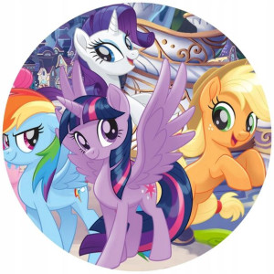 Opłatek Na Tort 20cm My Little Pony Twój Napis