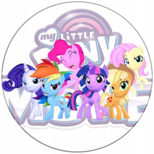 Opłatek Na Tort 20cm My Little Pony Twój Napis