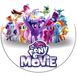 Opłatek Na Tort 20cm My Little Pony Twój Napis