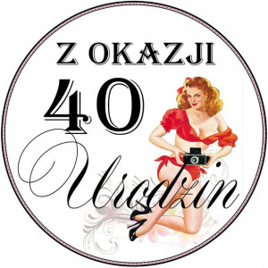 Opłatek Na Tort 20cm 40 Urodziny Facet Napis Imię