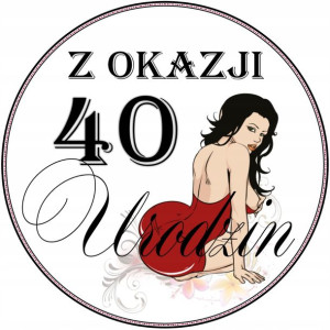 Opłatek Na Tort 20cm 40 Urodziny Facet Napis Imię