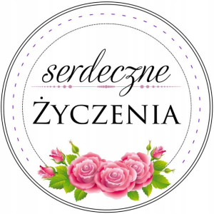 Opłatek Na Tort 20cm Imieninowy Życzenia Napis