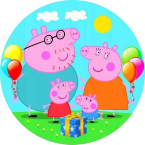Opłatek Na Tort 20cm Świnka Peppa Twój Napis Pig