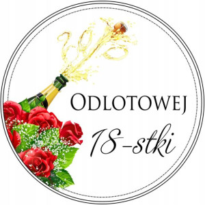 Opłatek Na Tort 20cm Na 18 Urodziny 18tka Napis