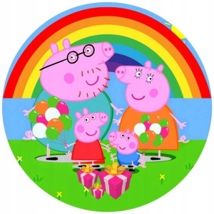 Opłatek Na Tort 20cm Świnka Peppa Twój Napis Pig