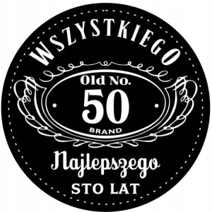Opłatek Na Tort 20cm Urodzinowy Męski 50 Lat Napis