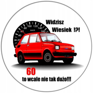 Opłatek Na Tort 20cm Urodzinowy Męski 60 Lat Napis
