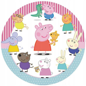 Opłatek Na Tort 20cm Świnka Peppa Twój Napis Pig