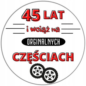 Opłatek Na Tort 20cm Urodzinowy Męski 45 Lat Napis