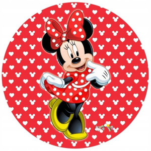 Opłatek Na Tort 20cm Myszka Minnie Twój Napis Imię