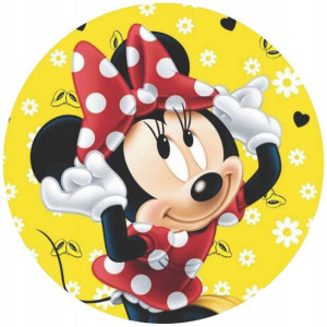 Opłatek Na Tort 20cm Myszka Minnie Twój Napis Imię