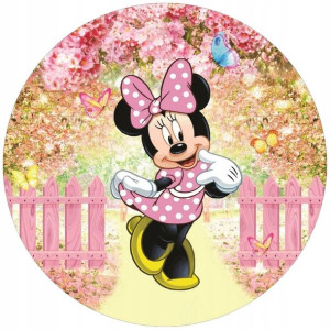 Opłatek Na Tort 20cm Myszka Minnie Twój Napis Imię