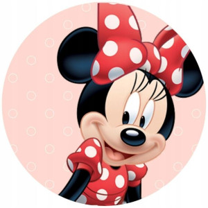 Opłatek Na Tort 20cm Myszka Minnie Twój Napis Imię