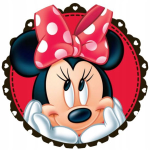 Opłatek Na Tort 20cm Myszka Minnie Twój Napis Imię