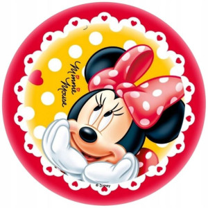 Opłatek Na Tort 20cm Myszka Minnie Twój Napis Imię