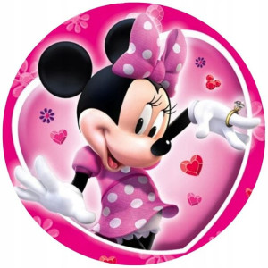 Opłatek Na Tort 20cm Myszka Minnie Twój Napis Imię