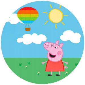 Opłatek Na Tort 20cm Świnka Peppa Twój Napis Pig