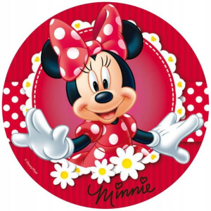 Opłatek Na Tort 20cm Myszka Minnie Twój Napis Imię