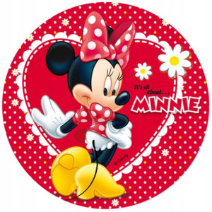 Opłatek Na Tort 20cm Myszka Minnie Twój Napis Imię