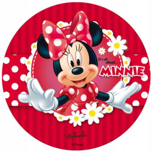 Opłatek Na Tort 20cm Myszka Minnie Twój Napis Imię