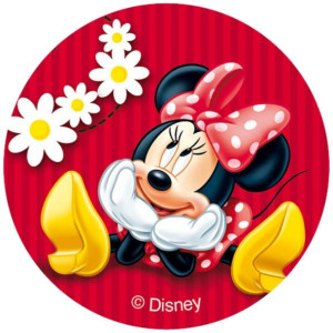 Opłatek Na Tort 20cm Myszka Minnie Twój Napis Imię