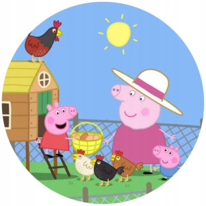 Opłatek Na Tort 20cm Świnka Peppa Twój Napis Pig