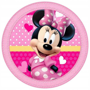 Opłatek Na Tort 20cm Myszka Minnie Twój Napis Imię