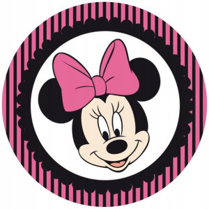 Opłatek Na Tort 20cm Myszka Minnie Twój Napis Imię