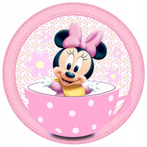 Opłatek Na Tort 20cm Myszka Minnie Twój Napis Imię